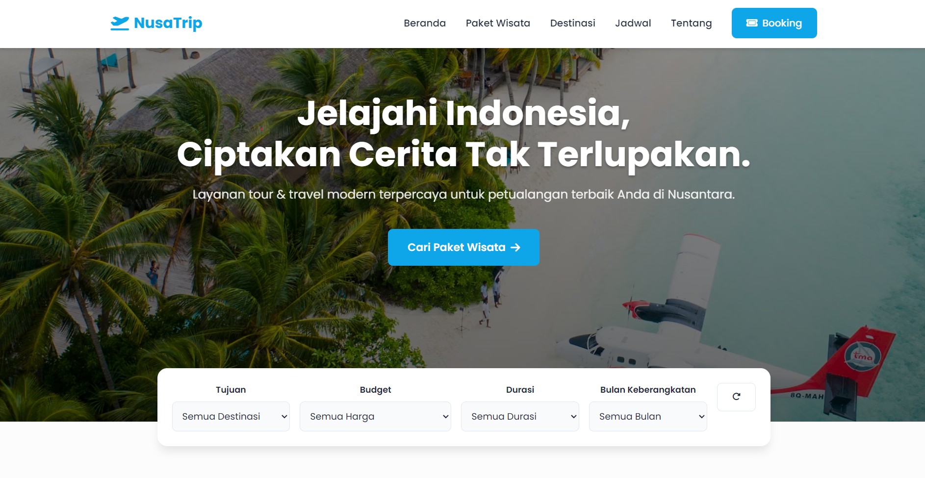 Website NusaTrip Travel